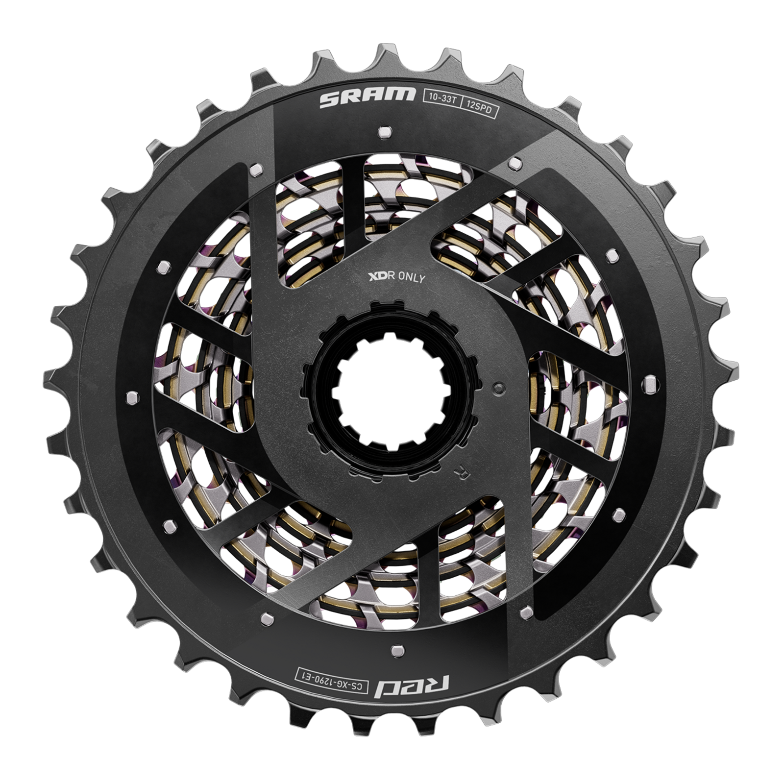 MY24 Cassette XG-1290 Red AXS 12SP / rainbow / 10-36t