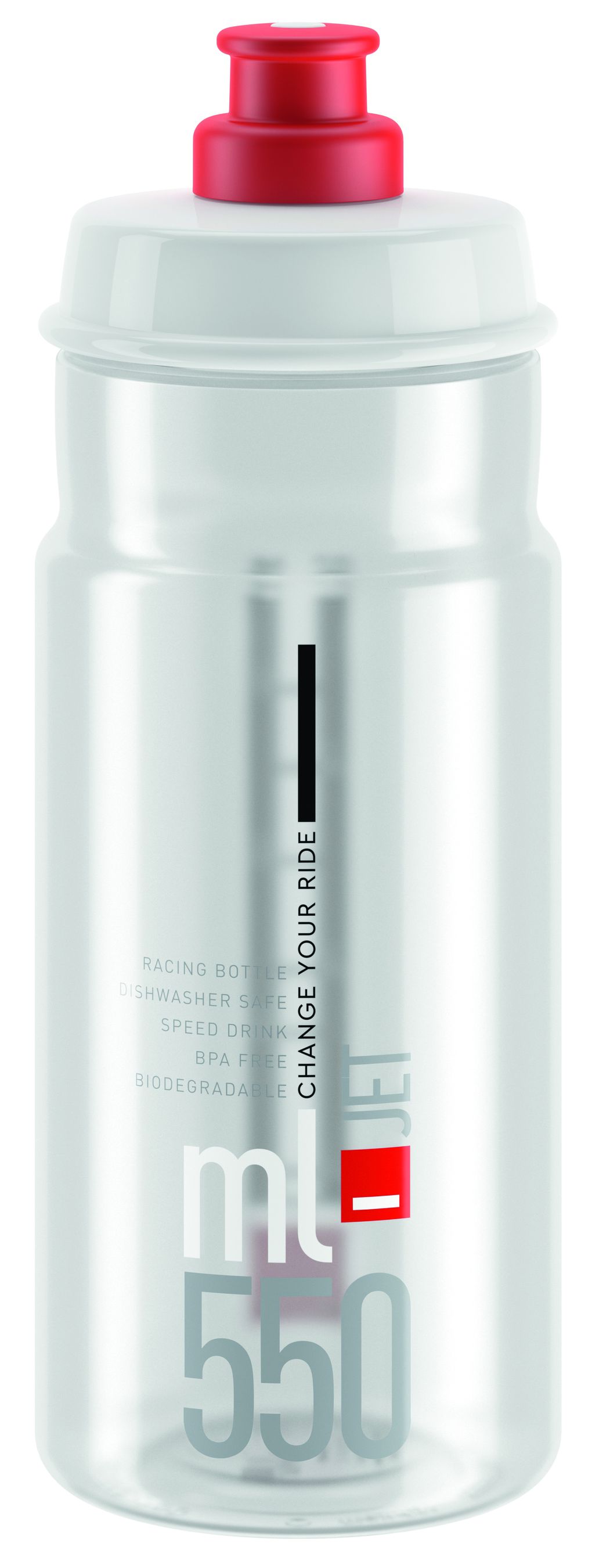 Bidon Jet transparent-rot / transparent-rot / 550 ml