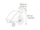 THULE CHARIOT CROSS 2 Gen. 2 Kinderanhänger / alu/dark slate