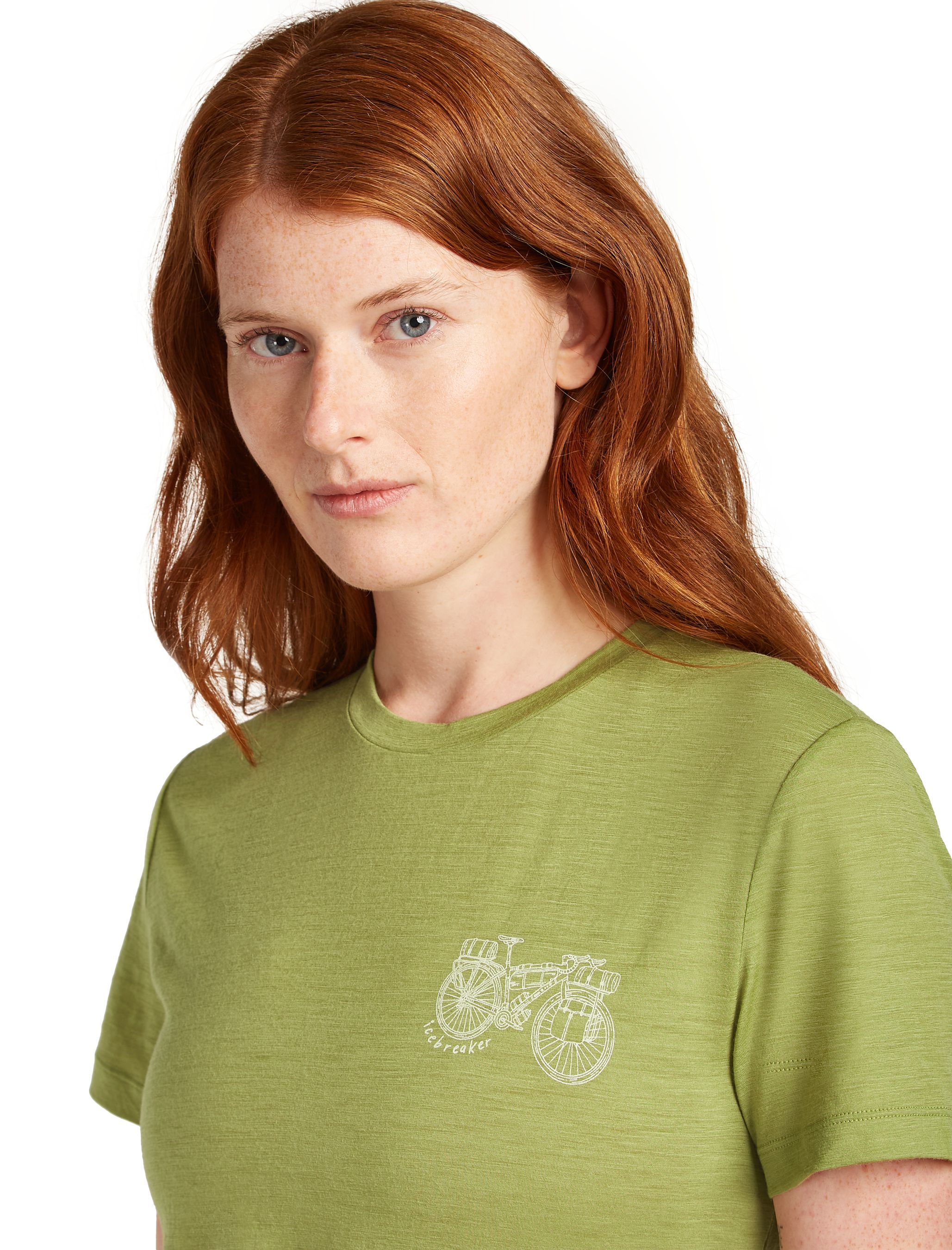 TL ADVENTURE RIDE Damen-Merino-Kurzarmshirt / olive / S