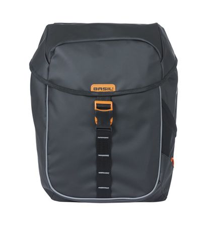 Miles Tarpaulin Gepäckträger Doppeltasche / schwarz/orange