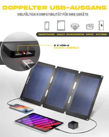 FUSION FLEX Solar Panel / black / 18W