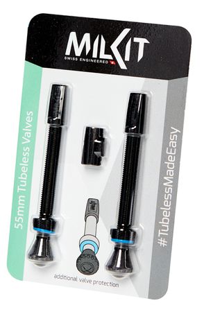 VALVE PACK MILKIT Tubeless Ventile / Schwarz / Ventil Set 35mm