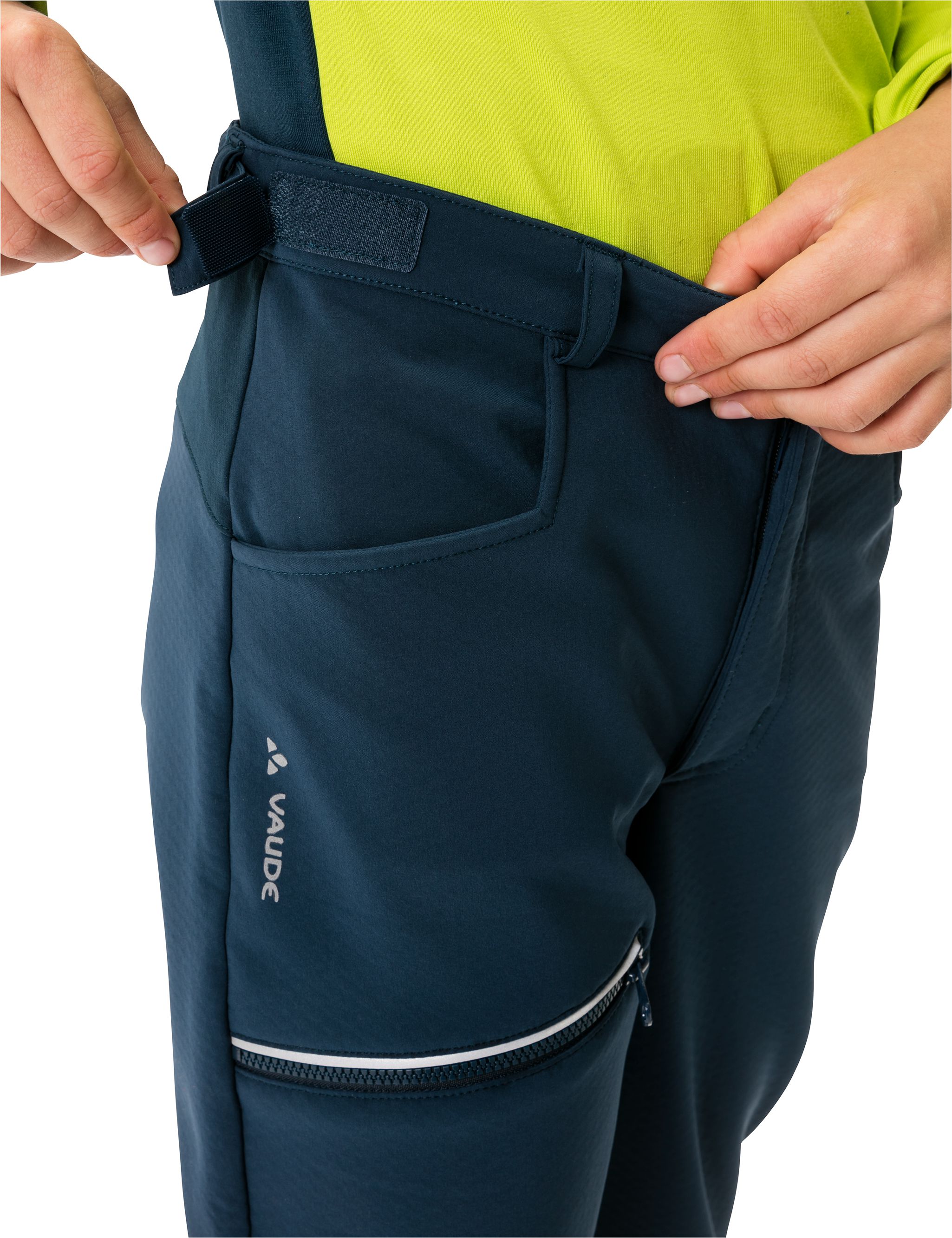 QIMSA Kinder-Softshellhose / dark sea / 158/164