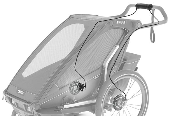 THULE CHARIOT SPORT 2 Kinderanhänger / yellow on black