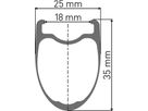 PRC 1400 SPLINE 35 Laufrad / black / Hinterrad, 28", Rim Brake, 25mm, 130/5mm, Schnellspanner