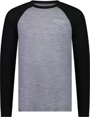 ICON RAGLAN Herren-Merino-Langarmshirt / grey/heather/black / M