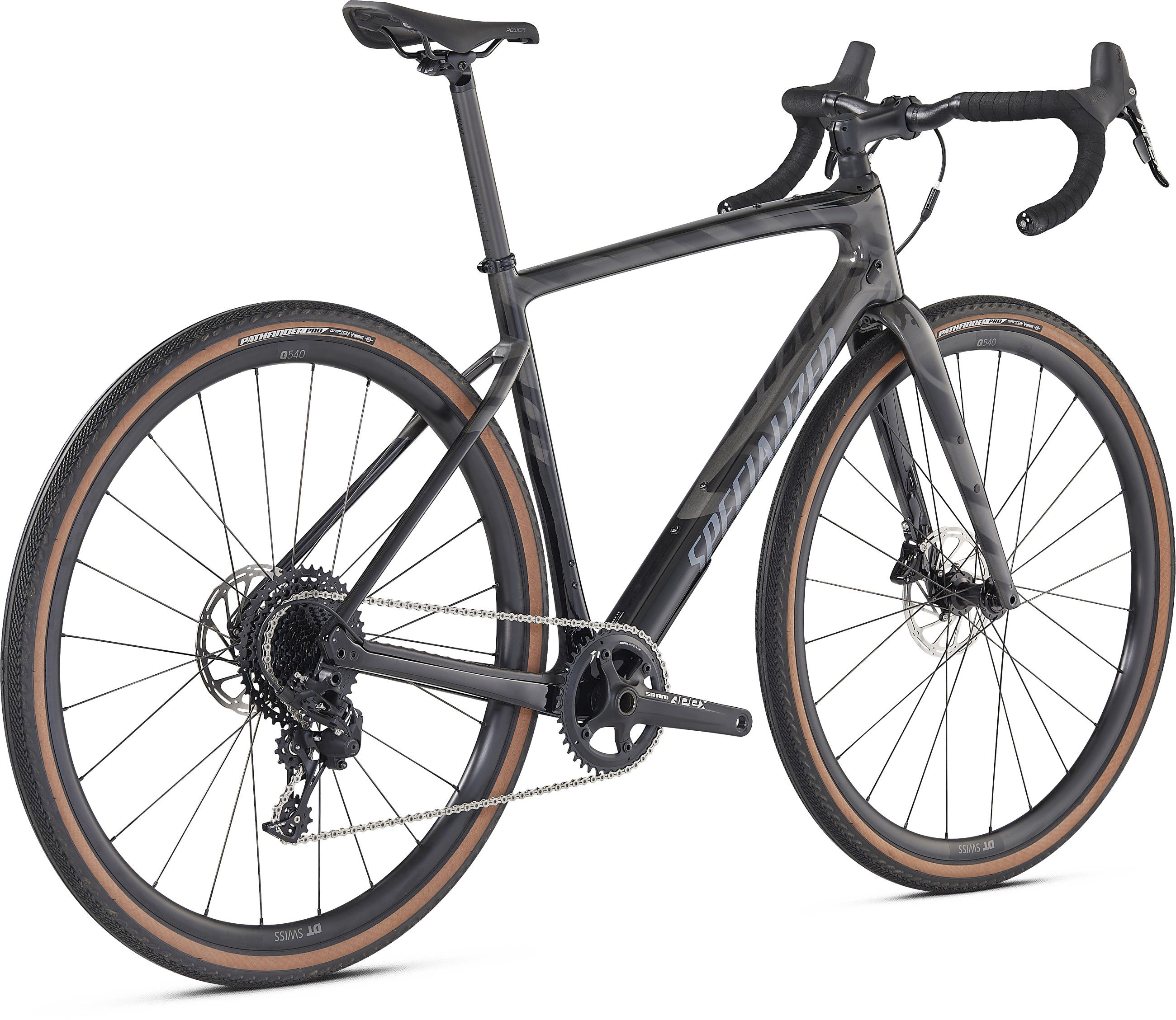 DIVERGE SPORT CARBON Gravelbike / gloss smoke black transparent chrome wild / 49 CM