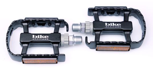 Bike Attitude Pedale MTB LU-C19 9/16" Alu schwarz / schwarz