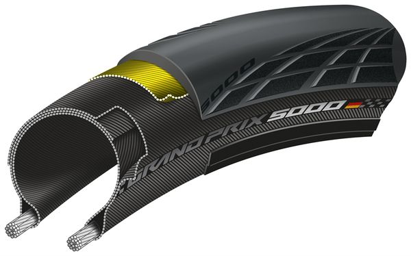 GRAND PRIX 5000 Reifen / schwarz / 28", 700 X 23C, 23-622