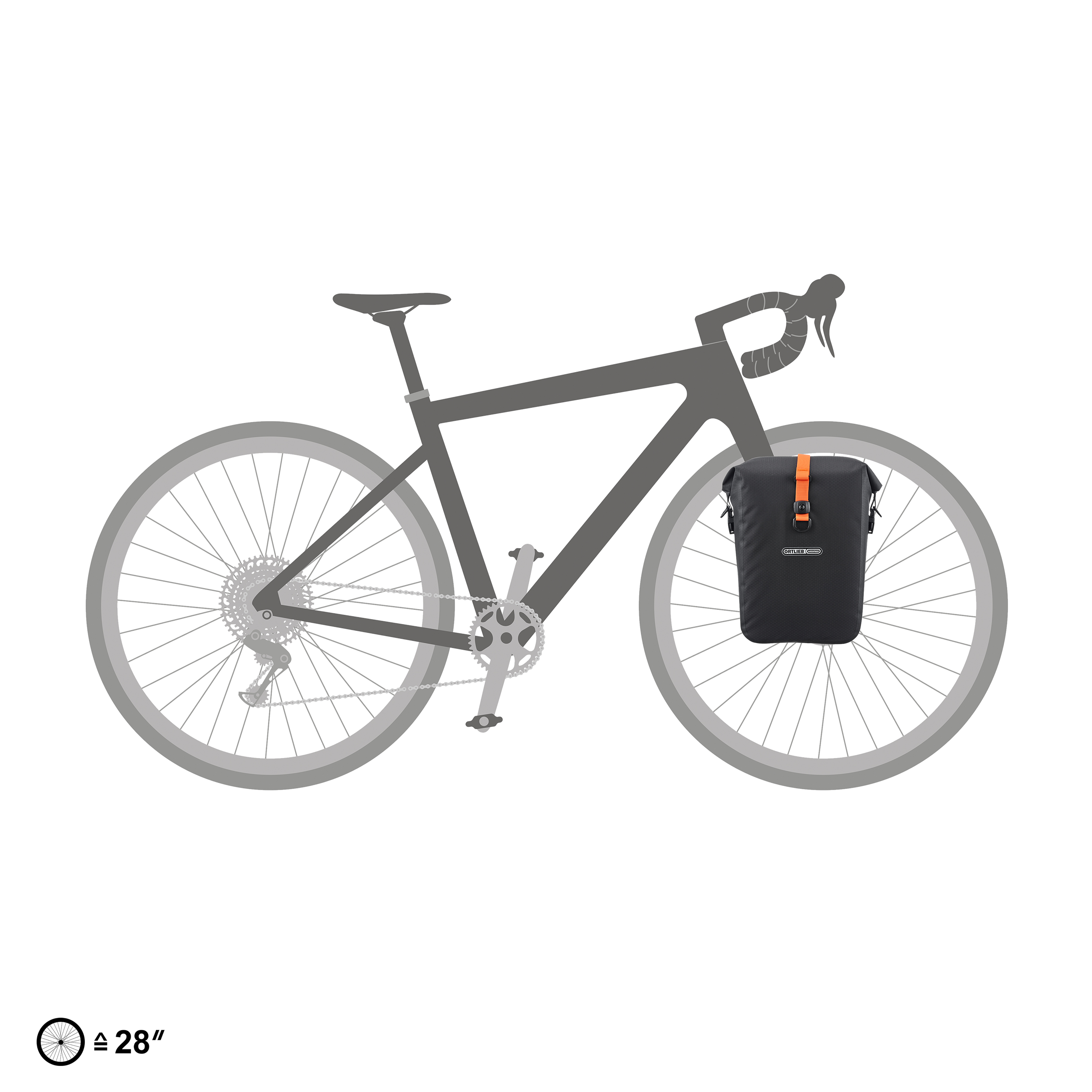 GRAVEL-PACK Universaltaschen QL2.2 (Paar) / black matt / 2x14.5l