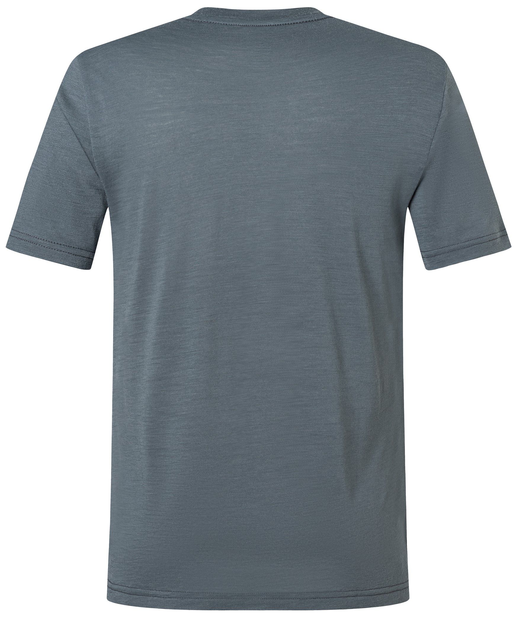 BICYCLE NOMAD BIO Herren-Kurzarm-Merino-Shirt / turbulence blue/vintage khaki melange / M