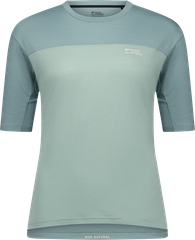DIVERSION Damen-Merino-Kurzarmshirt / dew/desert sage / L