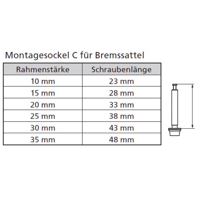Road BRM FM Befestigungsschraube / schwarz / 25mm Rahmen (38mm)