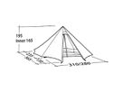 GREEN CONE, 4-Personen Zelt / Tipi / grün