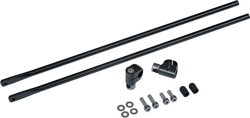 Halbschellen Montageset mit Klemmung Ø10mm / schwarz