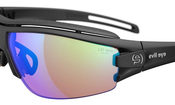 TRACE PRO LST bright Vario Sonnenbrille / black matt - blue mirror / L