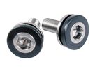 KURBELSCHRAUBEN M8x15mm für 4kant-Tretlager mit Staubkappe / silber schwarz