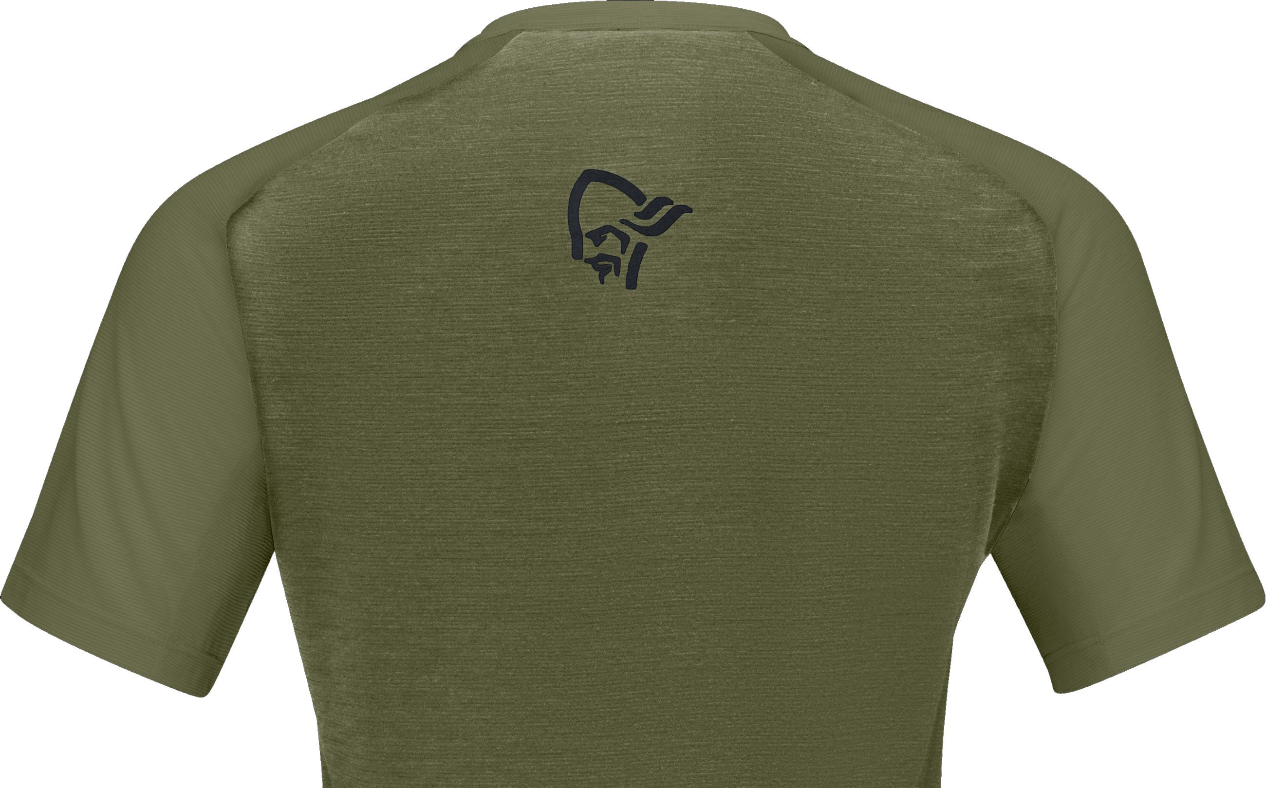 FJØRÅ WOOL SS Damen-Merino-Kurzarmshirt / olive night / S