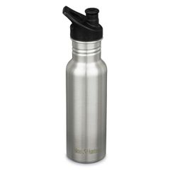 CLASSIC Edelstahlflasche / brushed stainless / 500ml, Sport Cap