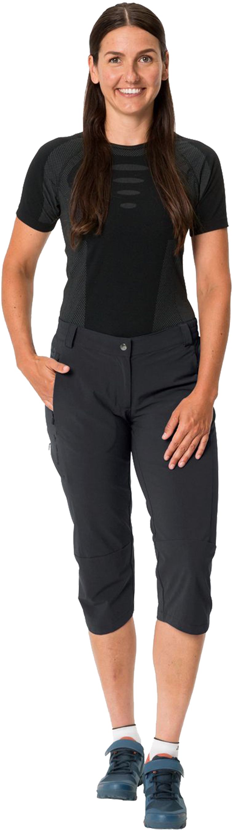 YARAS Damen-3/4-Tourenhose / black / 34