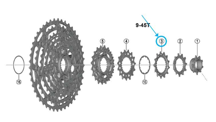 Zahnkranz CS-M9200 / 13 Zähne