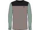 YOTEI Herren-Merino-Langarmshirt / dew/cinder/black / L