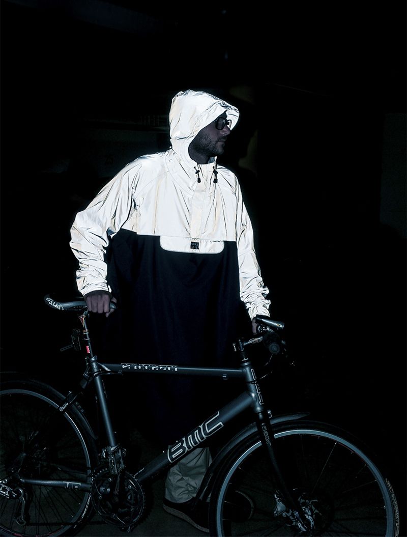 RIVER Unisex-Regenponcho / silber