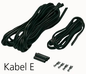 KABEL für Dynamobeleuchtungen, Lichtkabel E / schwarz