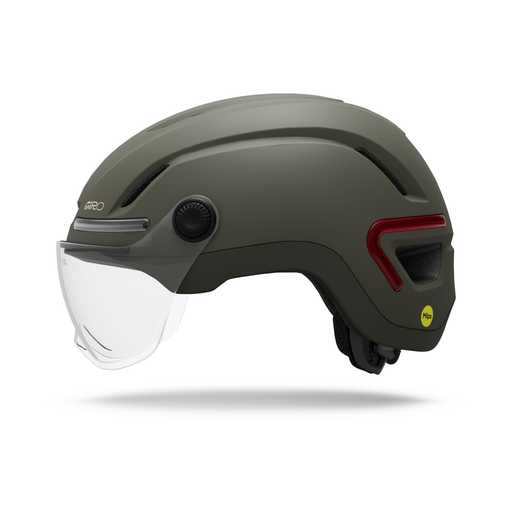 ETHOS MIPS LED SHIELD Velohelm / matte dark sage / L 59-63