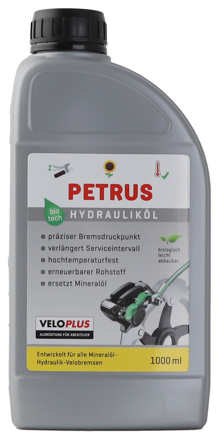 PETRUS HYDRAULIKÖL für Scheibenbremsen 1000 ml, biologisch leicht abbaubar / 1000ML