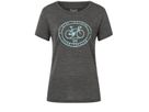 MAQUINA Damen-Kurzarm-Merino-Shirt / pirate grey melange / M