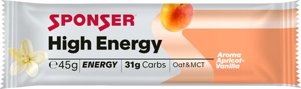 High Energy Bar, Display (30 x 45 g) / Apricot-Vanilla