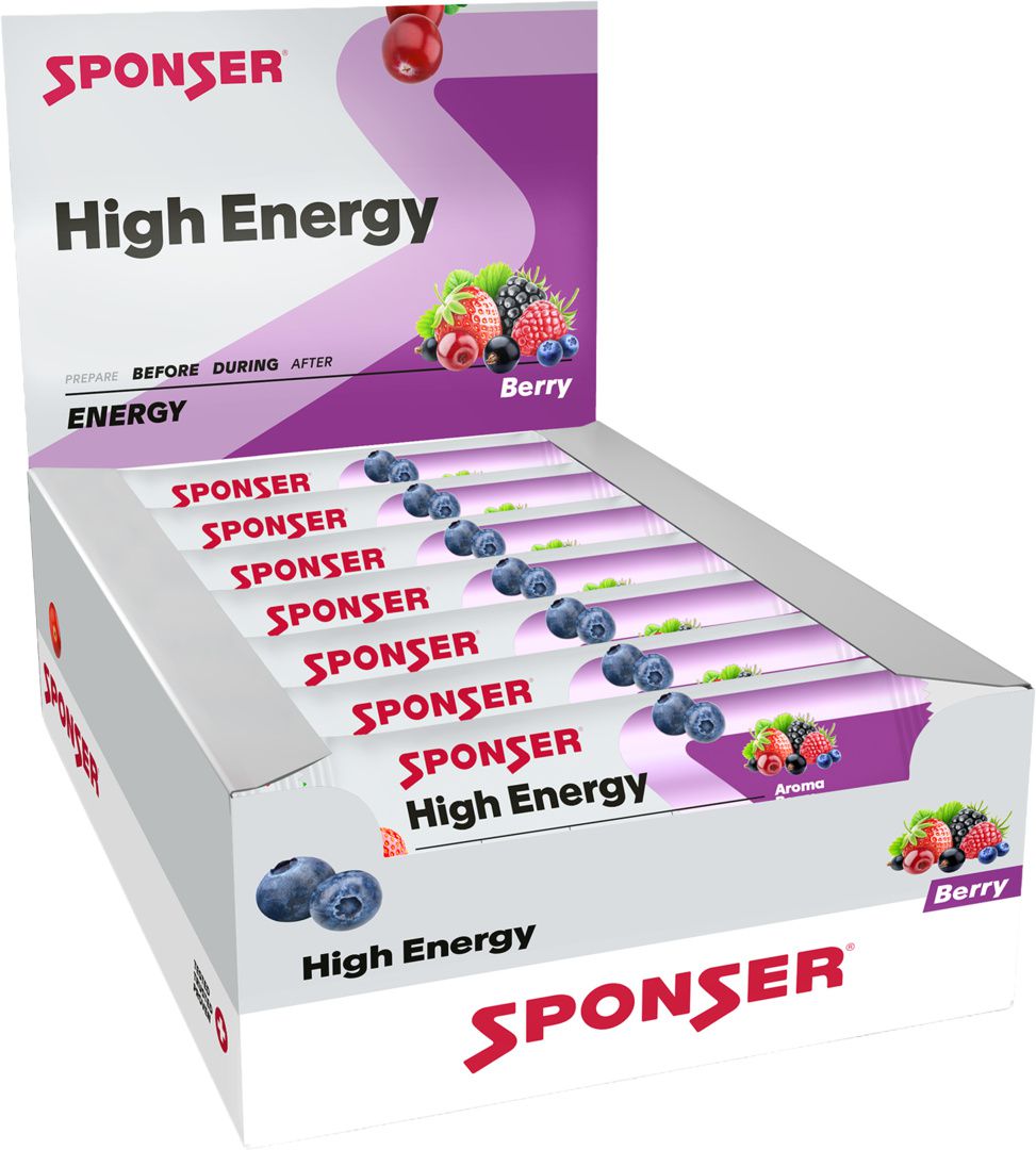 High Energy Bar, Display (30 x 45 g) / Berry