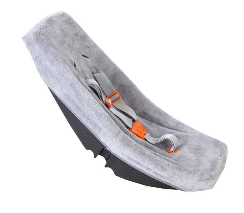 WEBER BABYSCHALE mit Teddyfellbezug / grau