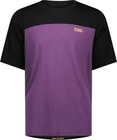DIVERSION Herren-Merino-Kurzarmshirt / boysenberry/black / L