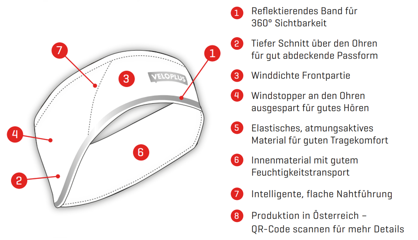 HELMI Stirnband / schwarz / L/XL (56-64cm)