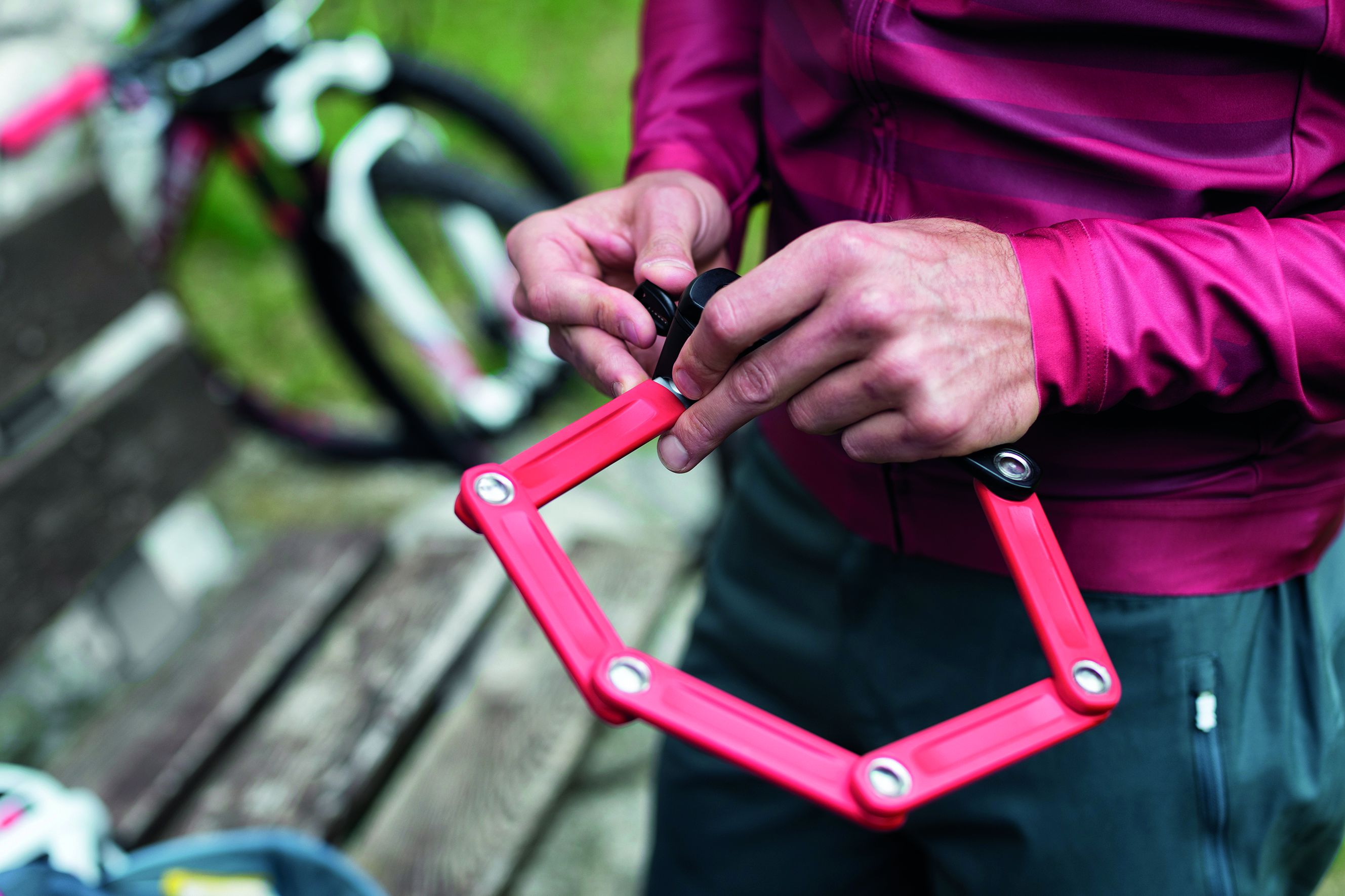 Abus Faltschloss Bordo Lite 6055 / red / SH 6055