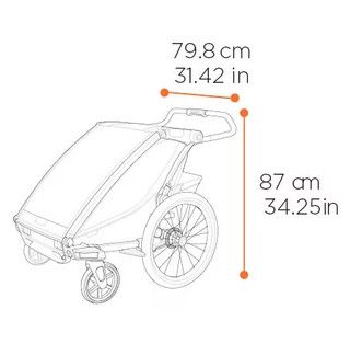 THULE CHARIOT CROSS 2 Gen. 2 Kinderanhänger / alu/dark slate