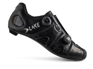 Lake CX241X Rennvelo- Schuhe - breitere Passform / schwarz-silber / 42