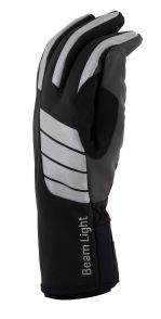 BEAM LIGHT reflektierende Unisex-Softshell-Handschuhe / schwarz / 3XL=12