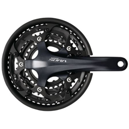 Kettenradgarnitur Sora FC-R3030 Triple / schwarz / 170mm / 50x39x30 mit Hosenschutz