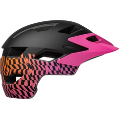 Sidetrack Child Helmet / matte pink wavy checks