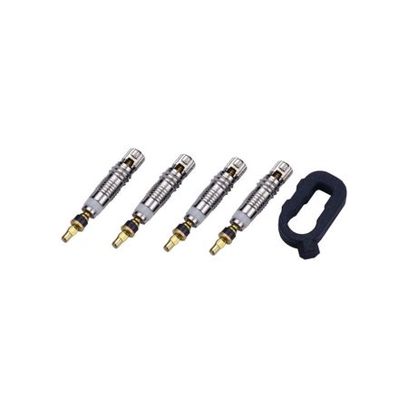 PRESTA Ventilaufsatz, 4 Stück, inkl.Tool / silber