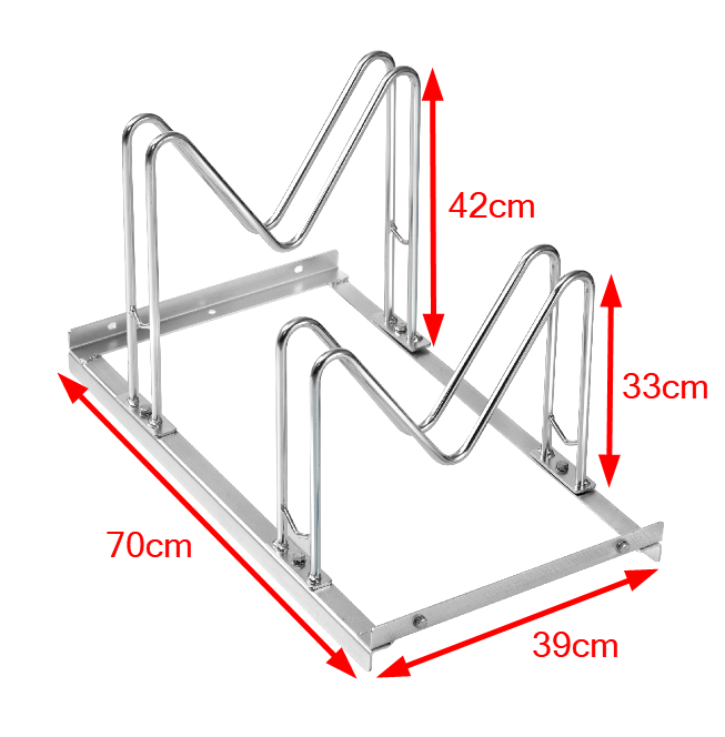 PARKER Veloständer 2er / silber / Bügel-Innenbreite 40mm