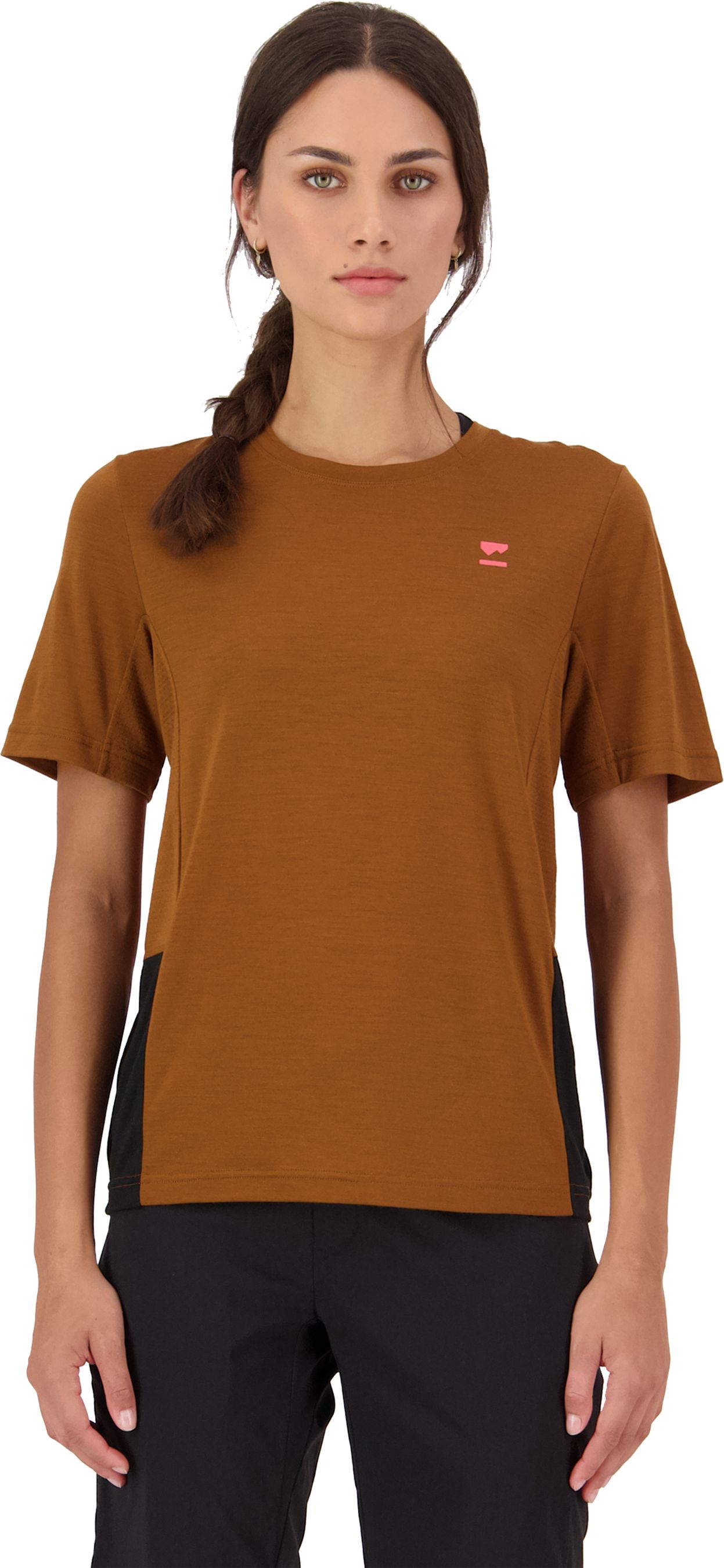 TARN Damen-Merino-Kurzarmshirt / caramel/black / XL
