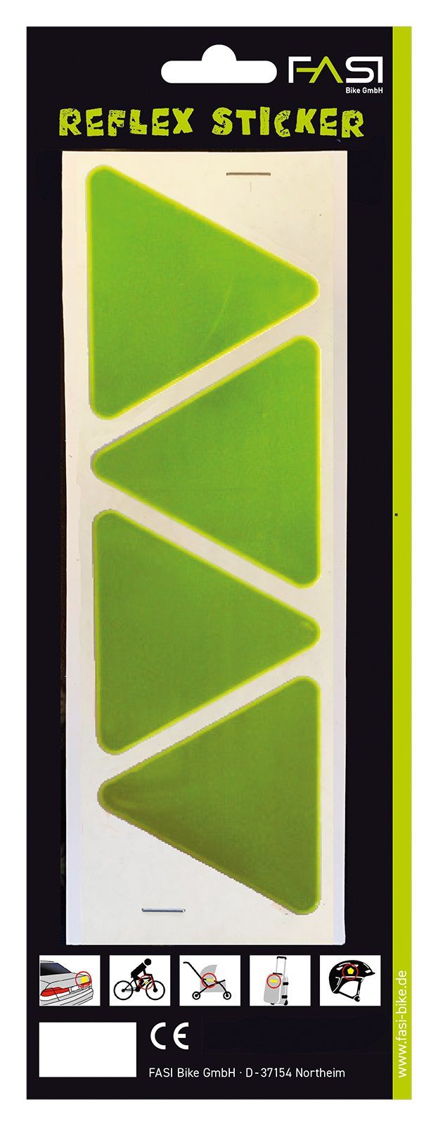 Reflex-Sticker Dreiecke / gelb