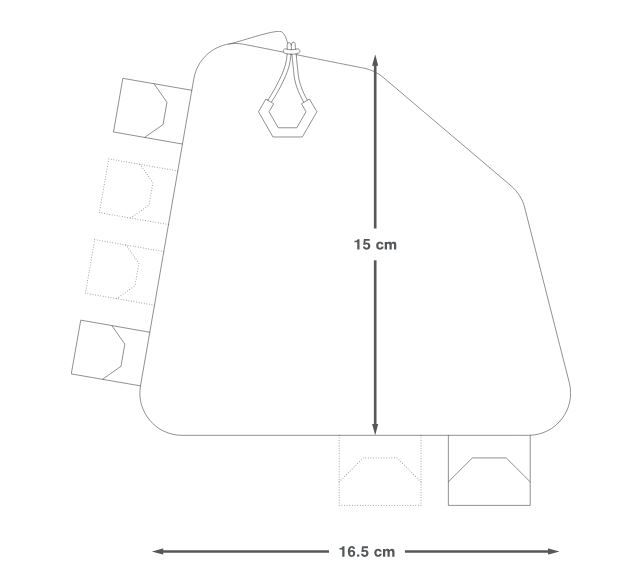 BACKCOUNTRY REAR TOP TUBE PACK 1L / grau / 1L