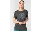 MAQUINA Damen-Kurzarm-Merino-Shirt / pirate grey melange / M