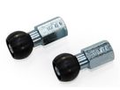 BALLZ NUTTED Vollachskupplungen für den COHO XC Reiseanhänger / silber / 3/8" X 26